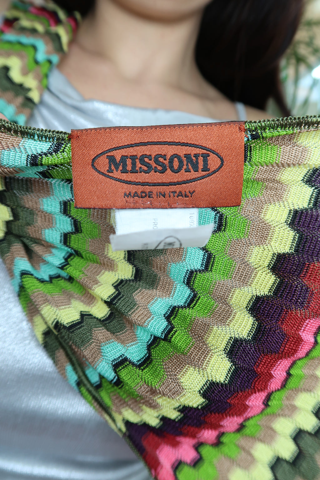 Vintage 2000s Missoni Striped Skinny Scarf – Iconic Knit Stripe