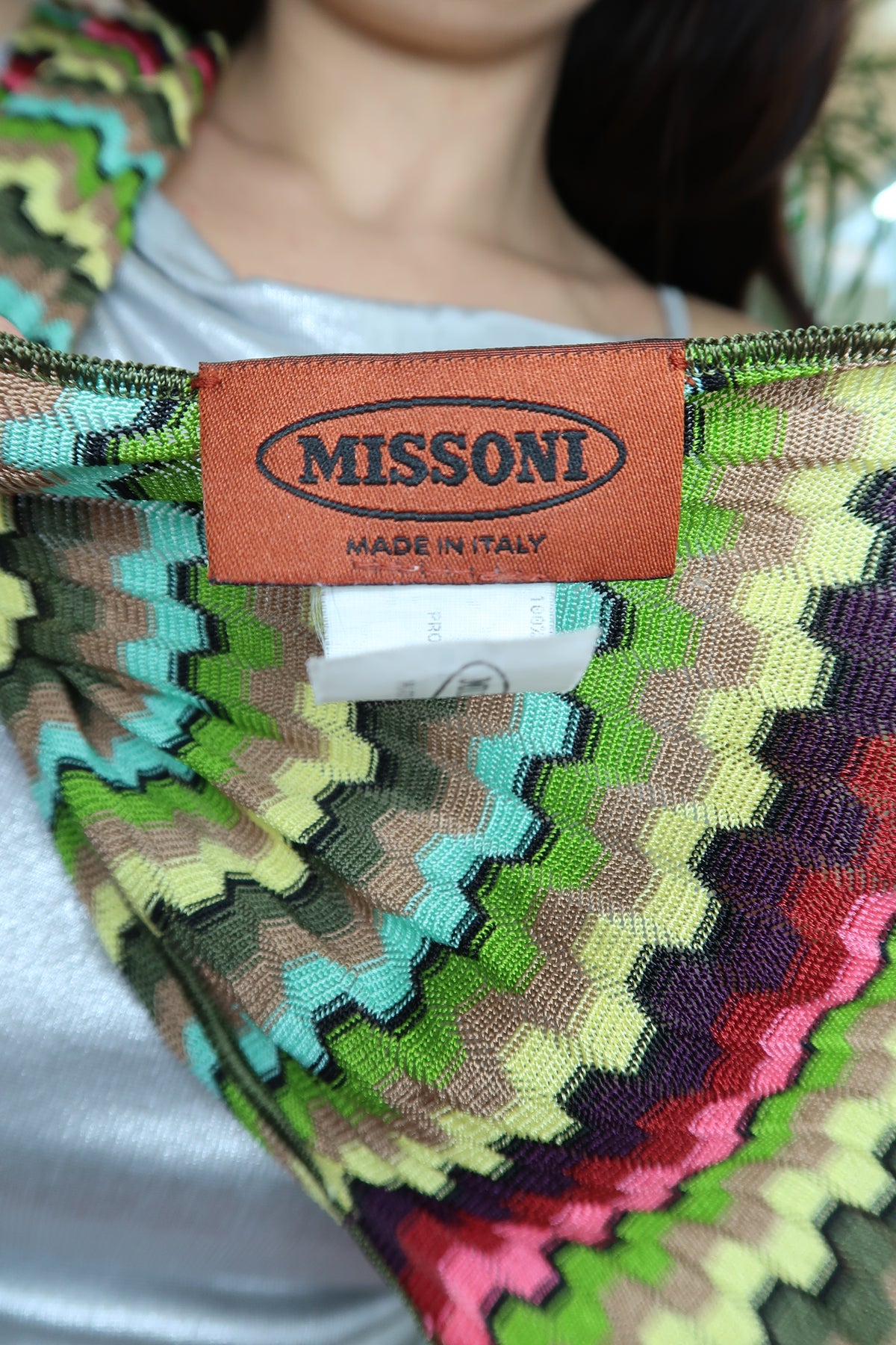 Vintage 2000s Missoni Striped Skinny Scarf – Iconic Knit Stripe