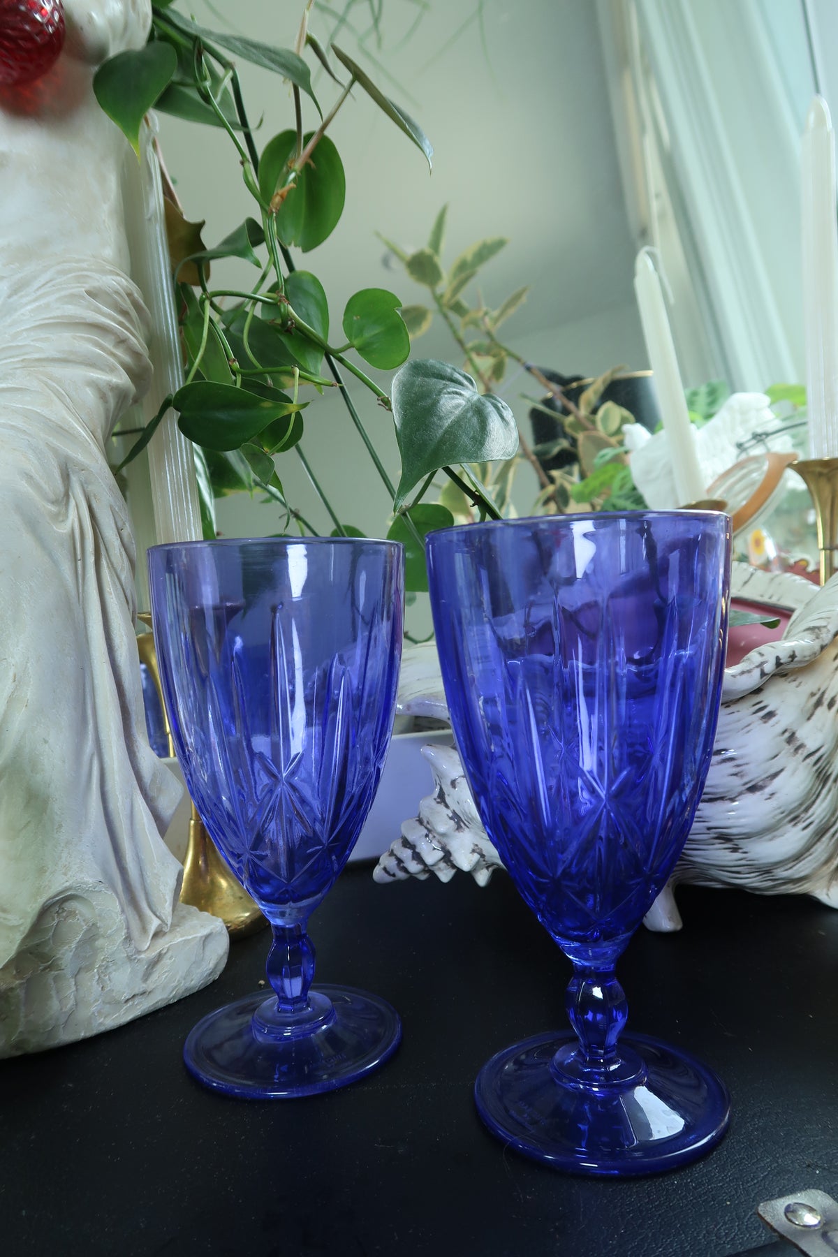 Vintage Purple Crystal Iced Tea Glasses Marquis by Waterford