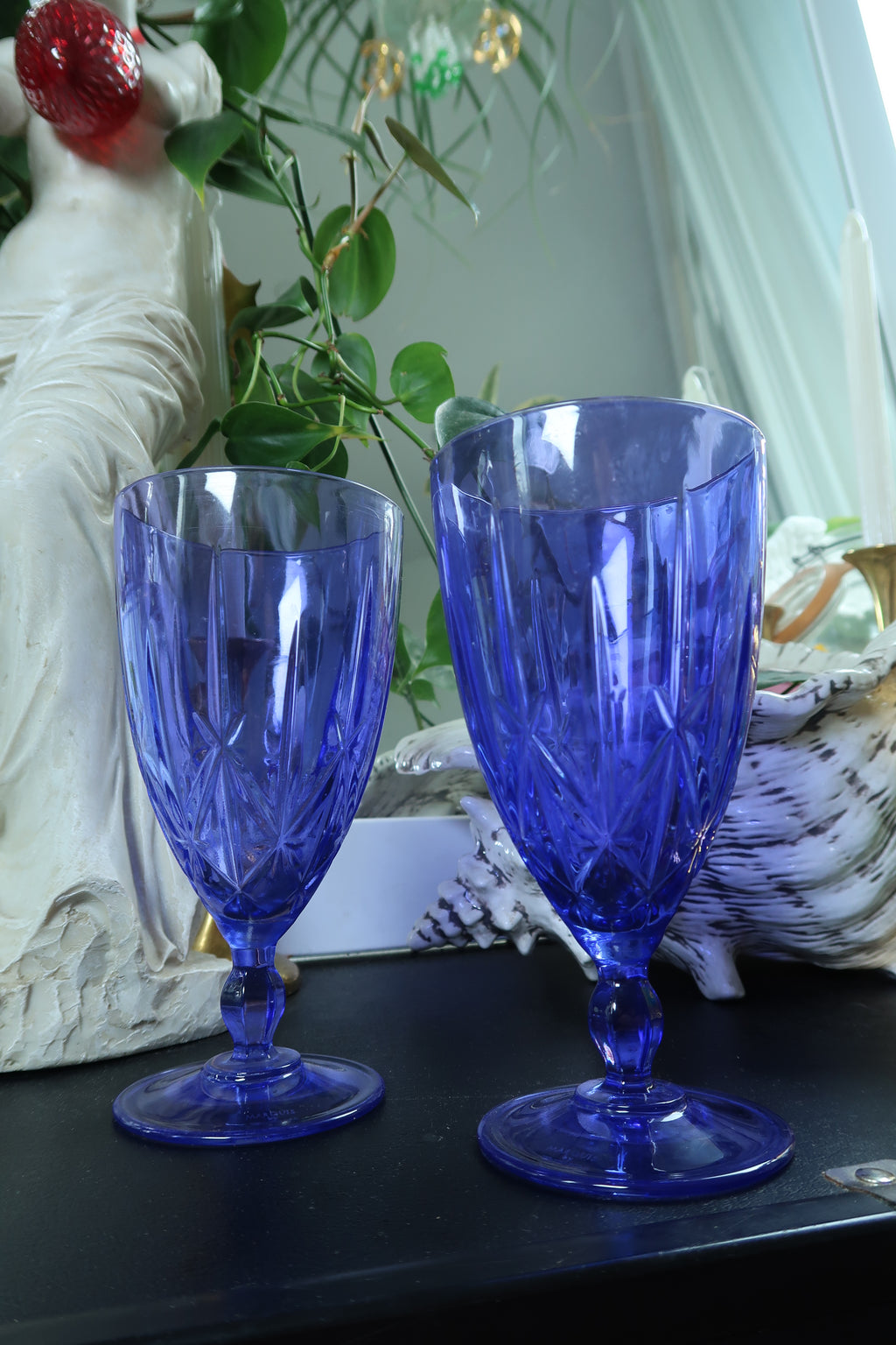 Vintage Purple Crystal Iced Tea Glasses Marquis by Waterford