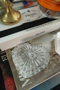 Vintage Glass Heart Catch All Dish