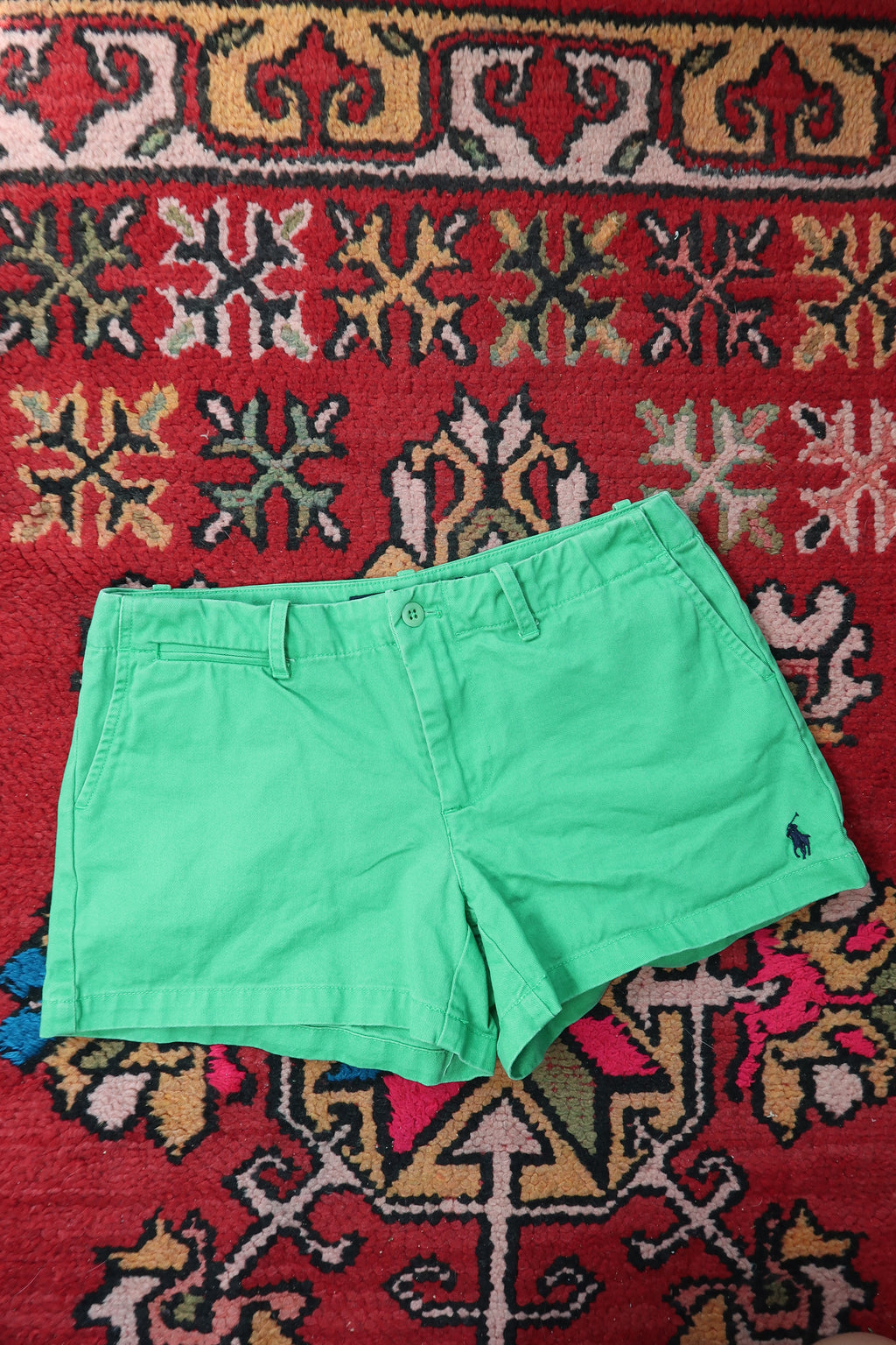 Vintage 2000s Ralph Lauren Sport Kelly Green Cotton Shorts – Classic Preppy Fit