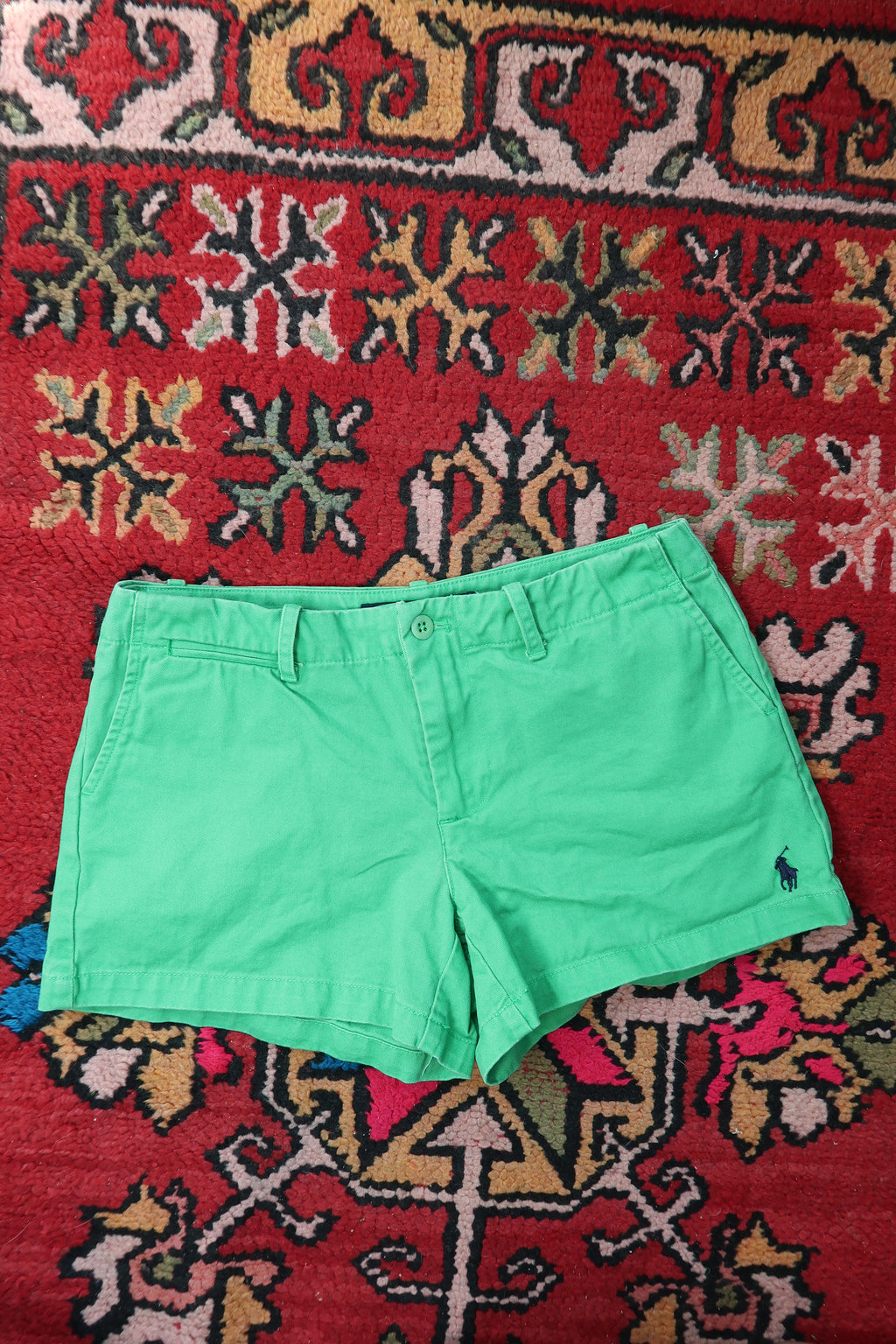 Vintage 2000s Ralph Lauren Sport Kelly Green Cotton Shorts – Classic Preppy Fit