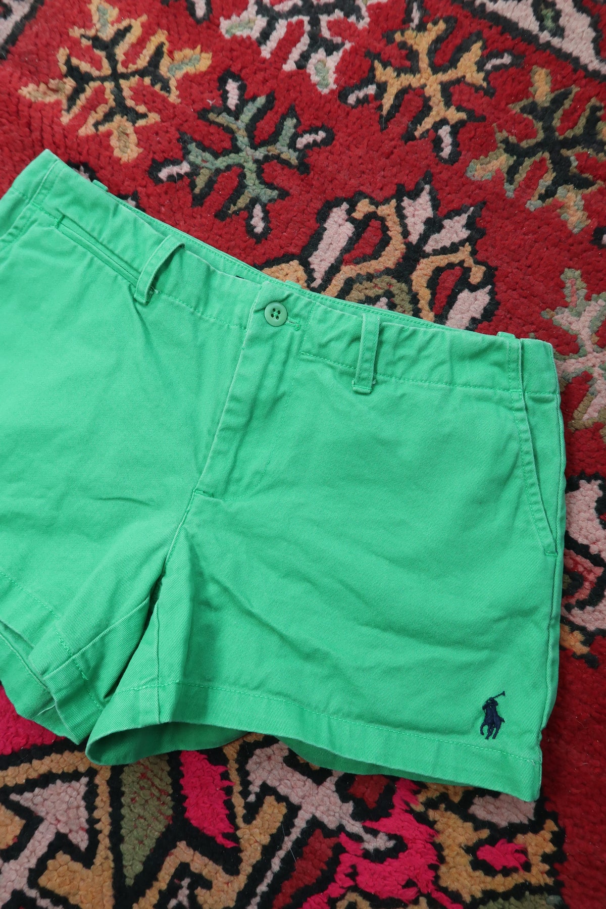 Vintage 2000s Ralph Lauren Sport Kelly Green Cotton Shorts – Classic Preppy Fit
