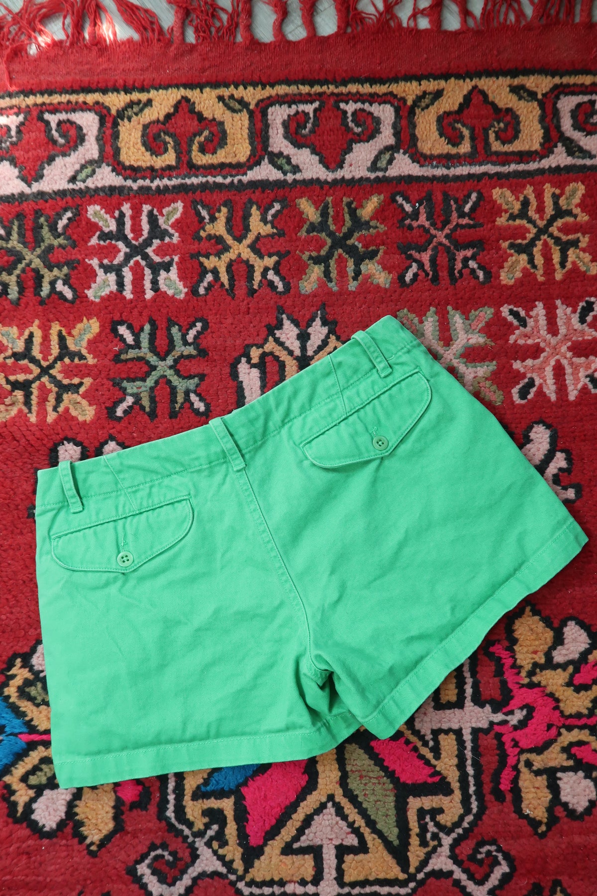 Vintage 2000s Ralph Lauren Sport Kelly Green Cotton Shorts – Classic Preppy Fit