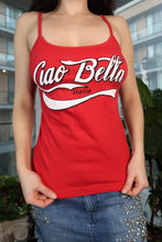 Load image into Gallery viewer, Modern Red “Ciao Bella Italia” Graphic Cami Tank
