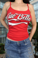 Load image into Gallery viewer, Modern Red “Ciao Bella Italia” Graphic Cami Tank
