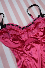 Load image into Gallery viewer, Vintage 2000s Victoria’s Secret Hot Pink Satin Bustier Top
