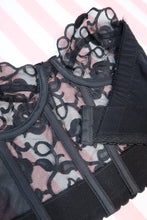 Load image into Gallery viewer, Vintage 1980s Victoria’s Secret Gold Label Black Lace Bustier Corset Top
