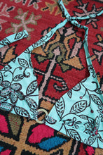 Load image into Gallery viewer, Vintage Y2K Aqua Blue Floral Print Bikini Top

