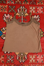 Load image into Gallery viewer, Vintage Y2K Beaded Brown Cami Tank Top
