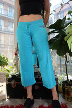 Load image into Gallery viewer, NWT Vintage Juicy Couture Aqua Terry Cloth Sweatpants – “Nonstop Juicy”
