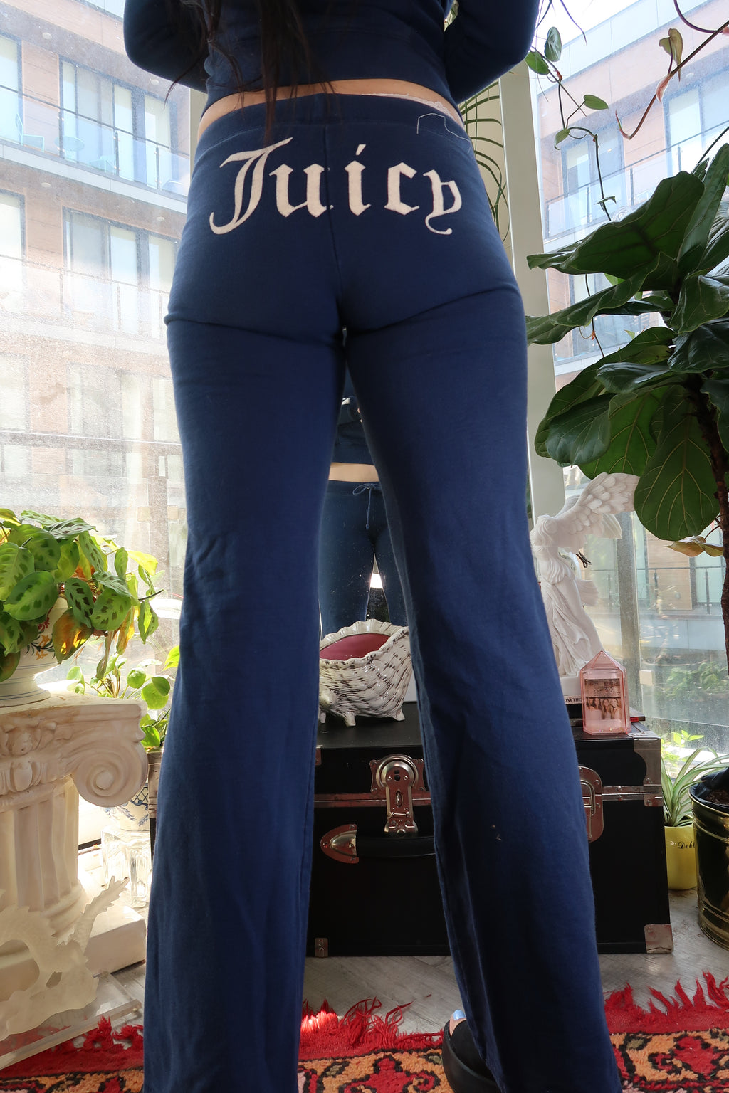 Vintage Juicy Couture Navy Blue Sporty Tracksuit Set – Old English Logo