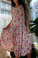 Load image into Gallery viewer, Vintage 1990s Floral Sleeveless Midi Dress – Cottagecore Summer Sundress
