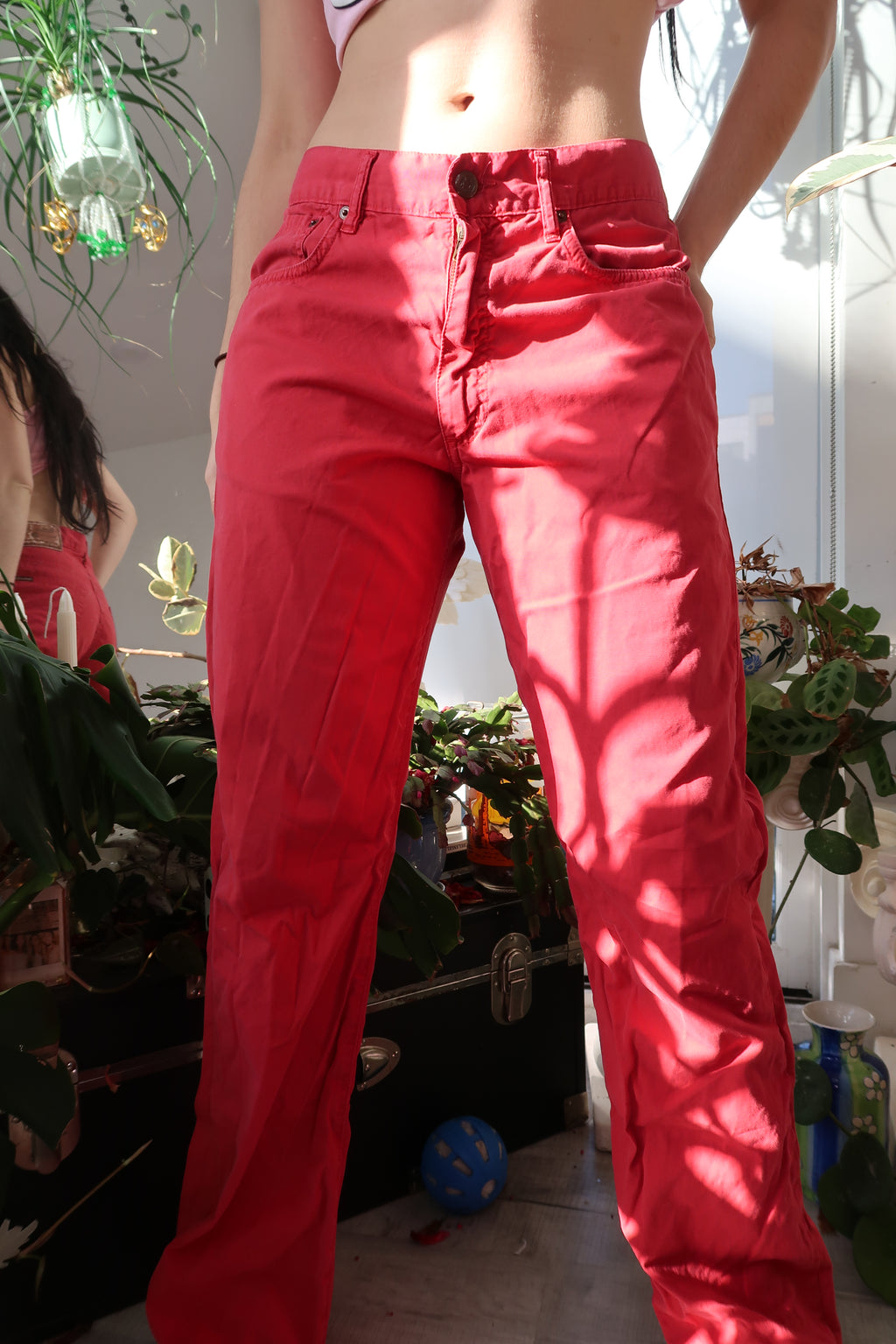 Vintage Marlboro Classics Red Midrise Straight Leg Denim Jeans