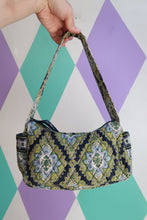 Load image into Gallery viewer, Vintage Vera Bradley Green Blue Quilted Shoulder Bag
