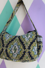 Load image into Gallery viewer, Vintage Vera Bradley Green Blue Quilted Shoulder Bag

