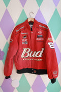Vintage Budweiser Dale Earnhardt Jr. Genuine Leather Racing Jacket