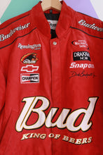 Load image into Gallery viewer, Vintage Budweiser Dale Earnhardt Jr. Genuine Leather Racing Jacket
