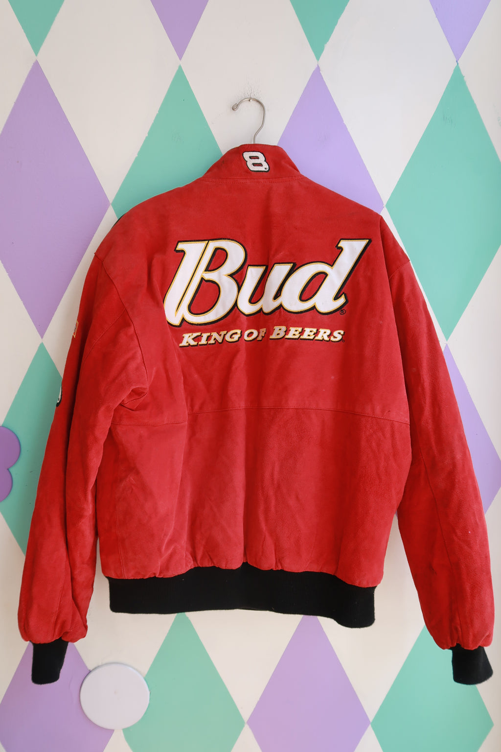 Vintage Budweiser Dale Earnhardt Jr. Genuine Leather Racing Jacket