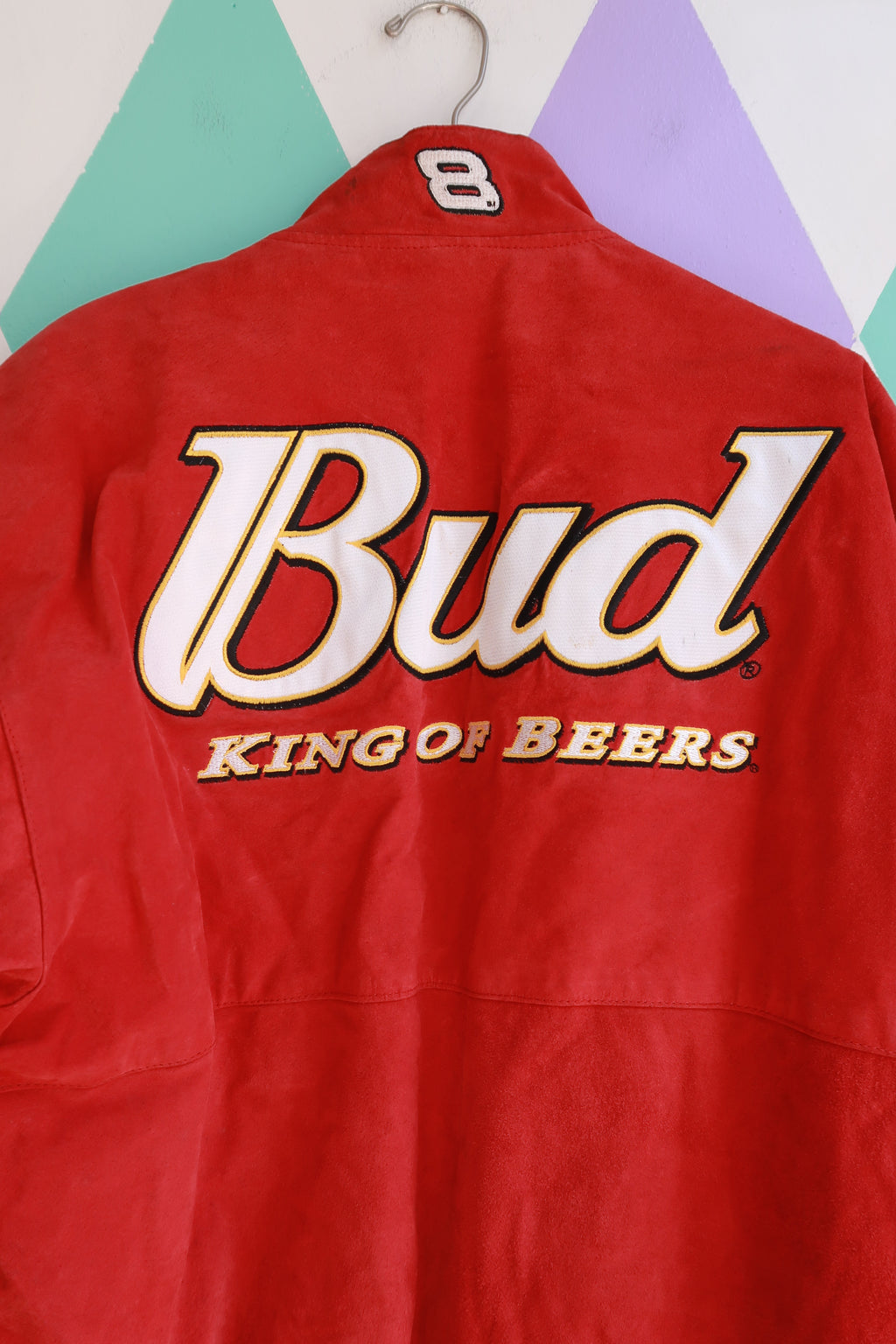 Vintage Budweiser Dale Earnhardt Jr. Genuine Leather Racing Jacket