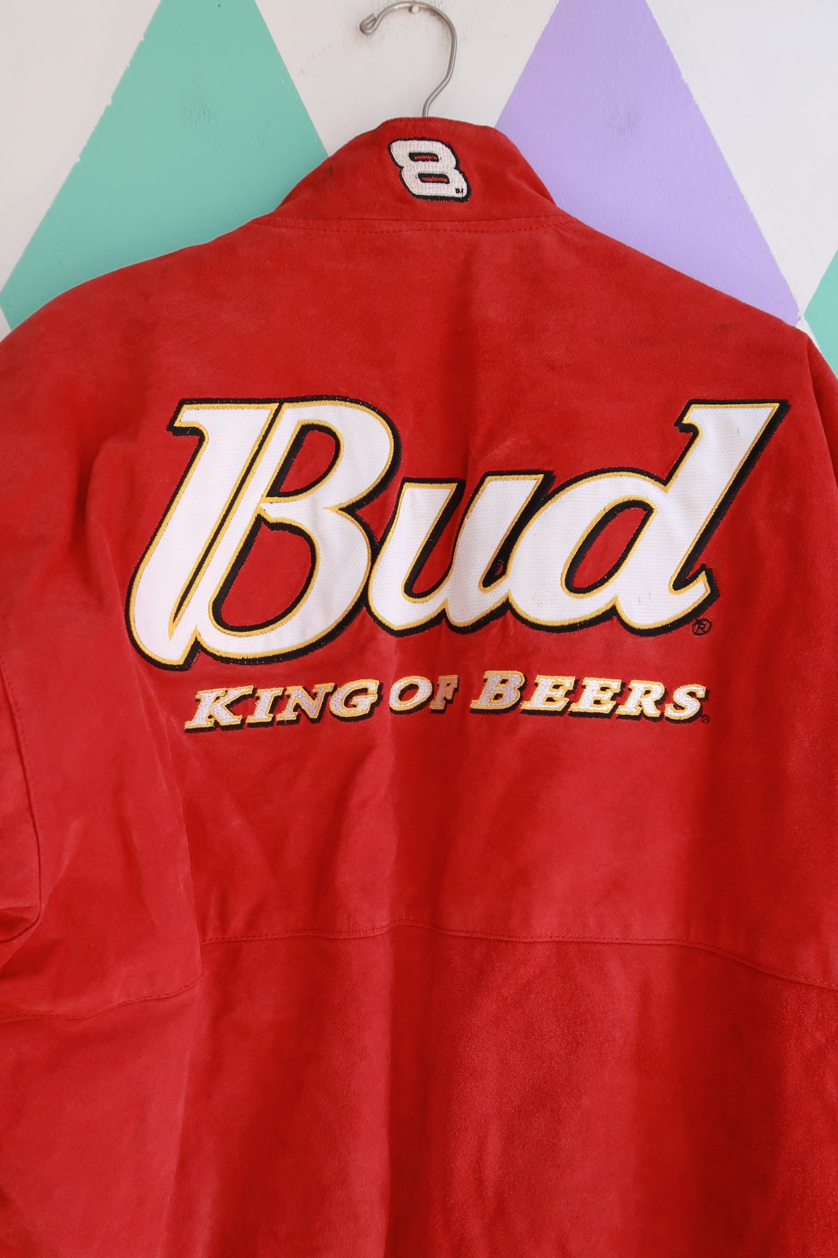 Vintage Budweiser Dale Earnhardt Jr. Genuine Leather Racing Jacket