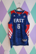 Vintage 2013 Adidas NBA All-Star East LeBron James #6 men's basketball jersey by Elektra Vintage, with team and player details visible.