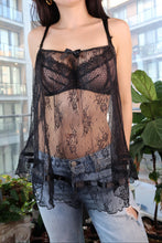 Load image into Gallery viewer, Vintage 2000s Victoria’s Secret Sheer Black Lace Babydoll Camisole Top
