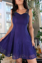 Load image into Gallery viewer, Vintage 1990s All That Jazz Duochrome Purple Mini Dress
