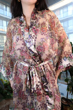 Load image into Gallery viewer, Vintage Gold Label Victoria’s Secret Sheer Floral Chiffon Robe
