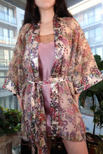 Load image into Gallery viewer, Vintage Gold Label Victoria’s Secret Sheer Floral Chiffon Robe
