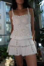 Load image into Gallery viewer, Vintage White Eyelet Lace Mini Dress – Y2K Cottagecore Sundress
