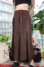 Load image into Gallery viewer, Vintage Brown Suede Maxi Skirt

