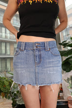 Load image into Gallery viewer, Vintage 2000s Abercrombie &amp; Fitch Rhinestone Denim Mini Skirt
