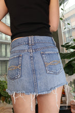 Load image into Gallery viewer, Vintage 2000s Abercrombie &amp; Fitch Rhinestone Denim Mini Skirt
