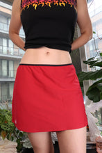 Load image into Gallery viewer, Vintage Y2K Ralph Lauren Red Athletic Mini Skirt with Black Trim
