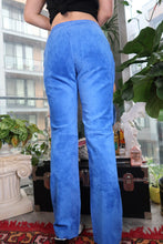 Load image into Gallery viewer, Vintage Electric Blue Suede Pants
