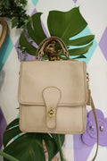 Vintage 90s Coach Bone Leather Station Bag