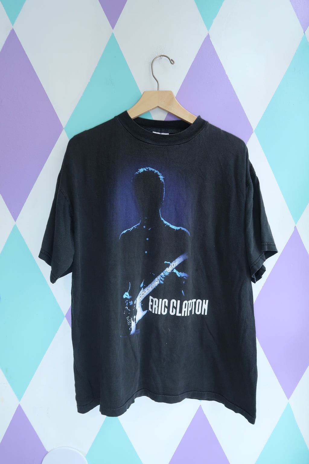Vintage Eric Clapton T-Shirt – An Evening of Nothing but the Blues Faded Black Rock Tee