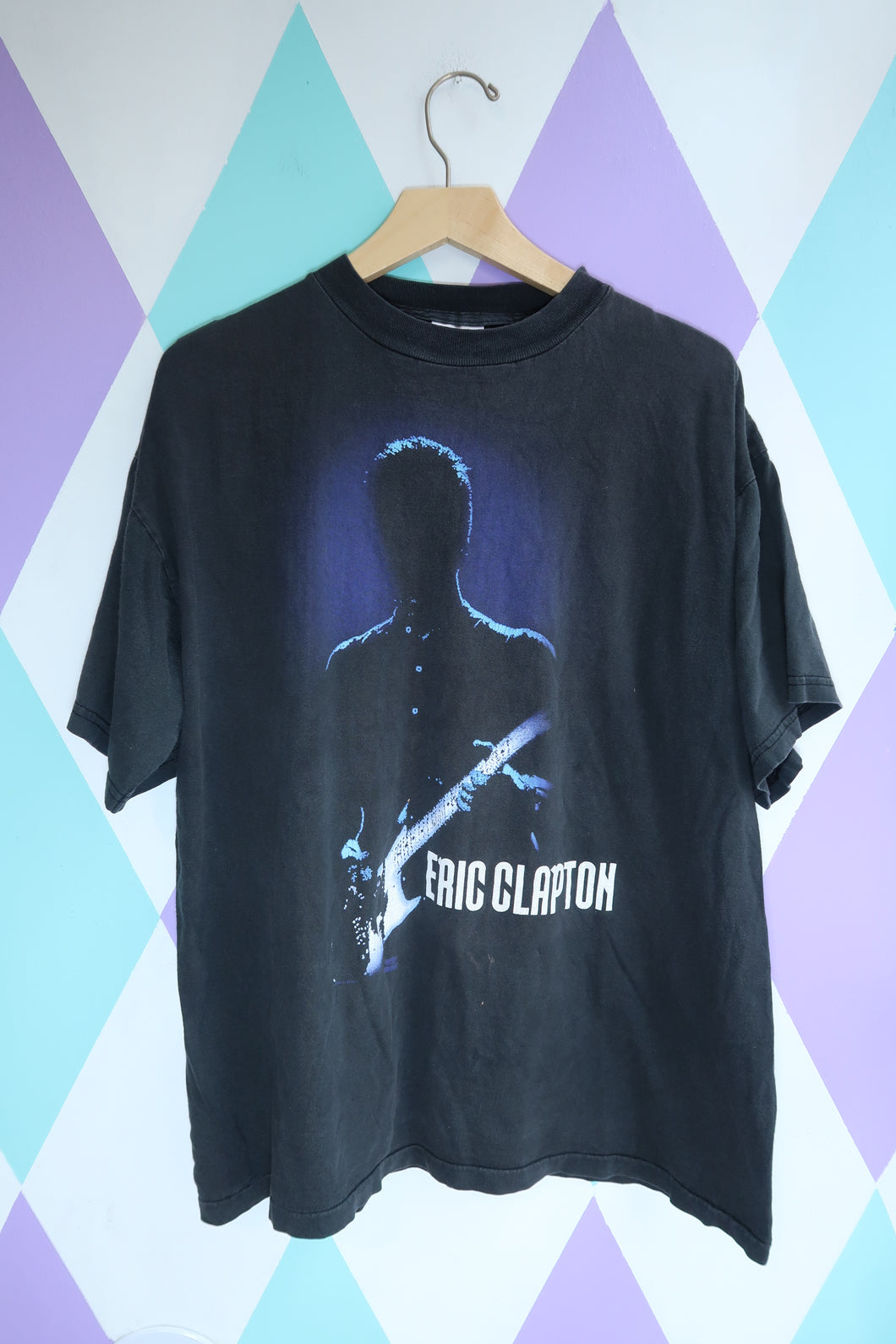 Vintage Eric Clapton T-Shirt – An Evening of Nothing but the Blues Faded Black Rock Tee