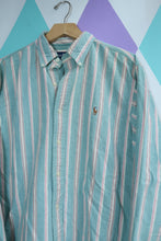 Load image into Gallery viewer, Vintage Ralph Lauren Button-Up Shirt – Mint Green Striped
