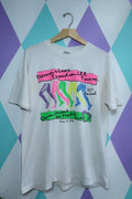 1992 Downriver Treadmill Team Tee – Neon Legs Graphic Vintage Race T-Shirt - Elektra Vintage