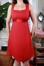 Load image into Gallery viewer, Vintage Y2K Red Empire Waist A-Line Cocktail Dress
