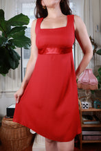 Load image into Gallery viewer, Vintage Y2K Red Empire Waist A-Line Cocktail Dress
