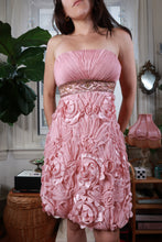Load image into Gallery viewer, Vintage Sue Wong Pink Rosette Strapless Cocktail Dress
