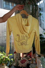 Load image into Gallery viewer, Vintage Juicy Couture Yellow Terry Cloth Tracksuit Jacket – “Juicy Girl” Back Logo
