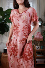 Load image into Gallery viewer, Vintage 100% Silk Pink Floral Maxi Slip Dress
