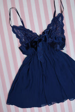 Load image into Gallery viewer, Victoria’s Secret Navy Blue Lace Babydoll Camisole Top

