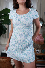 Load image into Gallery viewer, NWT Vintage 90s All That Jazz Blue Floral Babydoll Mini Dress
