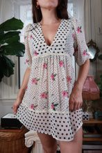 Load image into Gallery viewer, Vintage Y2K Forever 21 Polka Dot &amp; Floral Babydoll Mini Dress
